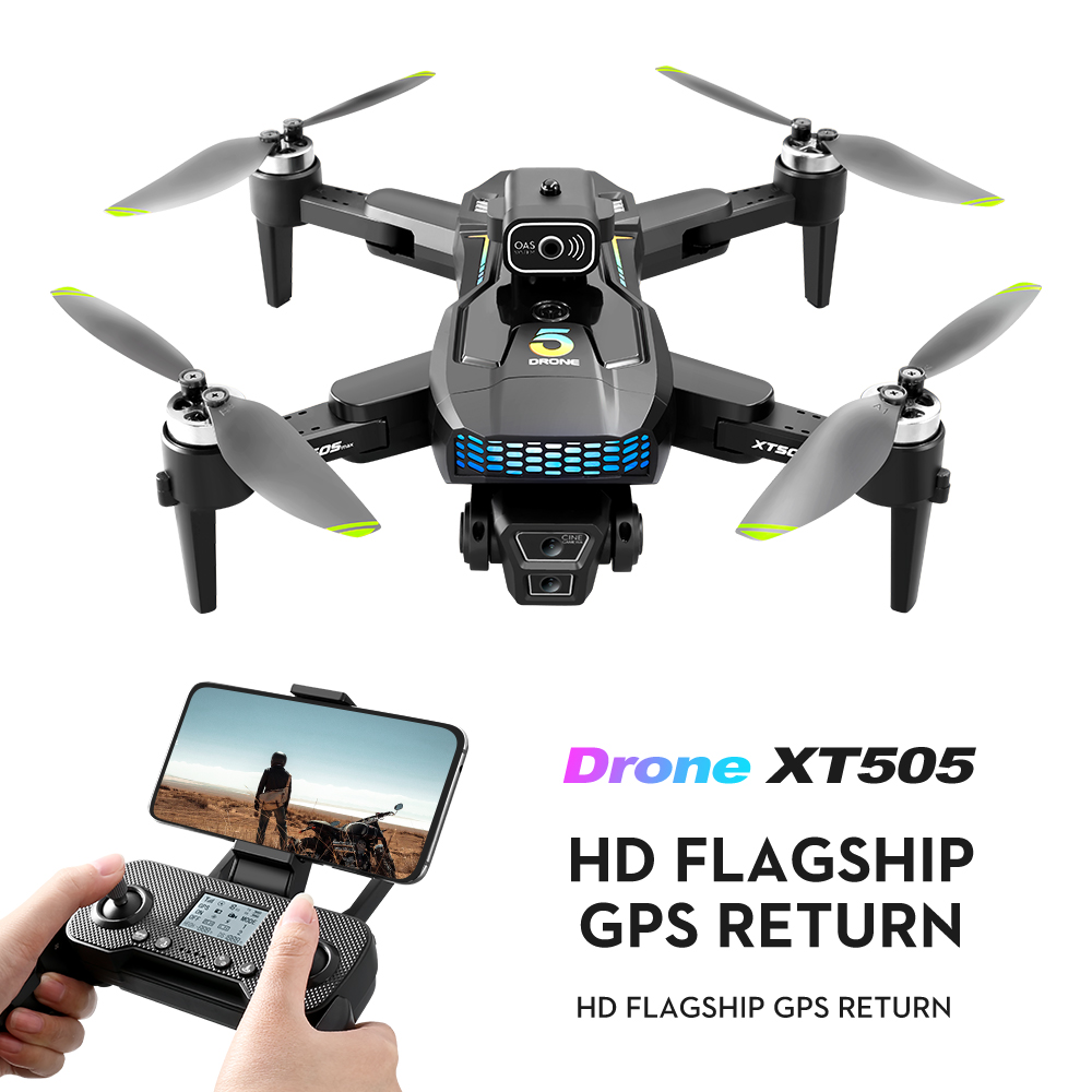 Drone Camera Mount - XT505 RC-Drohne mit 4K-Doppelkamera, Ferngesteuerter Hubschrauber,